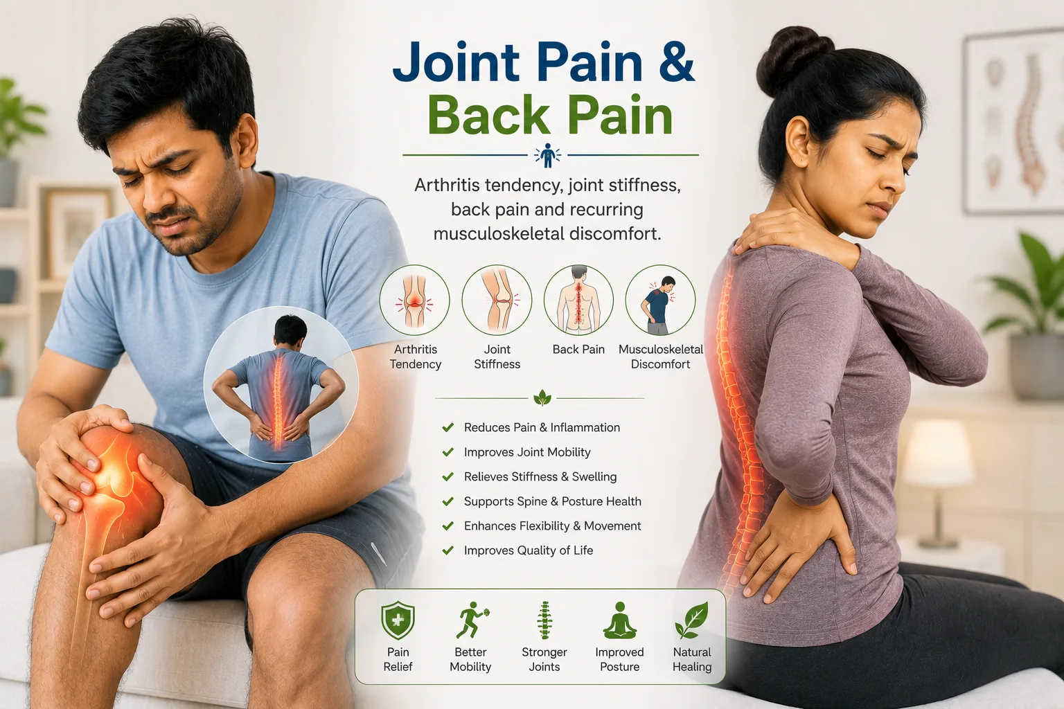 Homeopathy care for joint pain and back pain